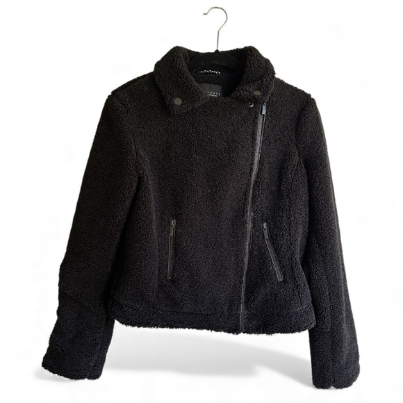 NWT Sanctuary Faux Fur Moto Jacket XS Black - Picture 5 of 15